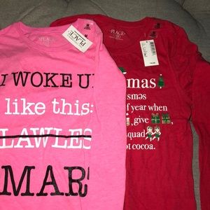 2 The Children’s Place Long Sleeve T-shirt Size M